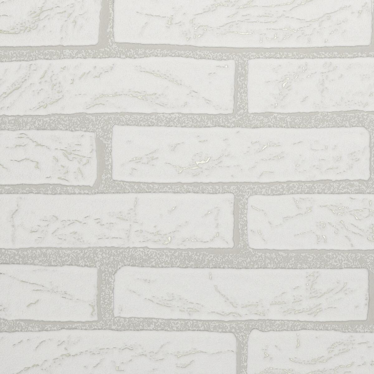 Vliestapete Steinoptik weiß B/L: ca. 53x1005 cm