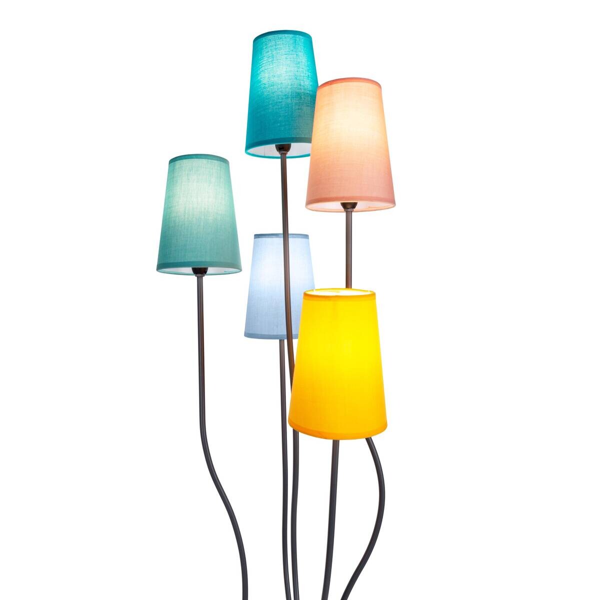 Näve Leuchten Stehleuchte 2074761 multicolor Metall Textil B/H/T: ca. 35x163x40 cm 5 Brennstellen