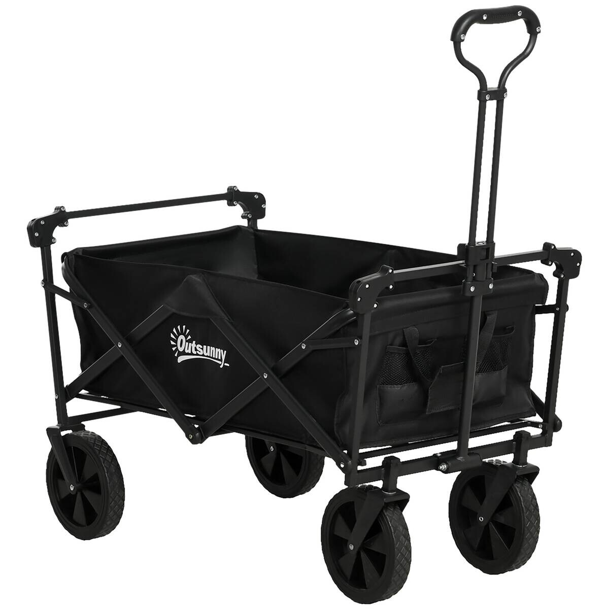 Outsunny Bollerwagen schwarz B/H/L: ca. 52x97x105 cm