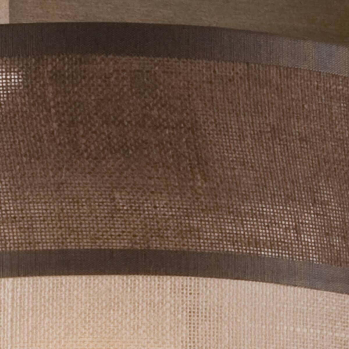 Lamkur Deckenleuchte Andrea natur Holz Stahl Stoff H/L: ca. 23x43 cm E27 5 Brennstellen