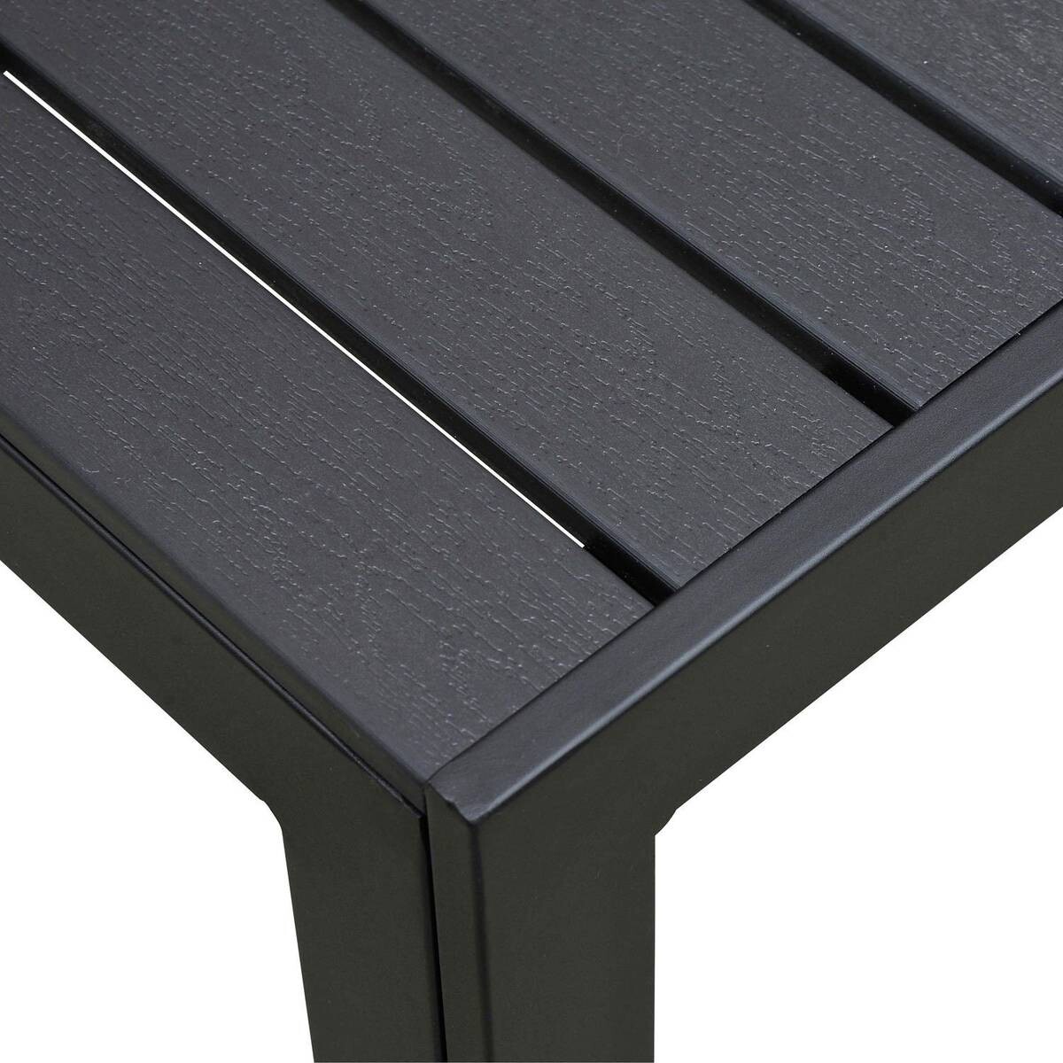 Outsunny Gartentisch schwarz Aluminium B/H/L: ca. 84,5x72x190 cm