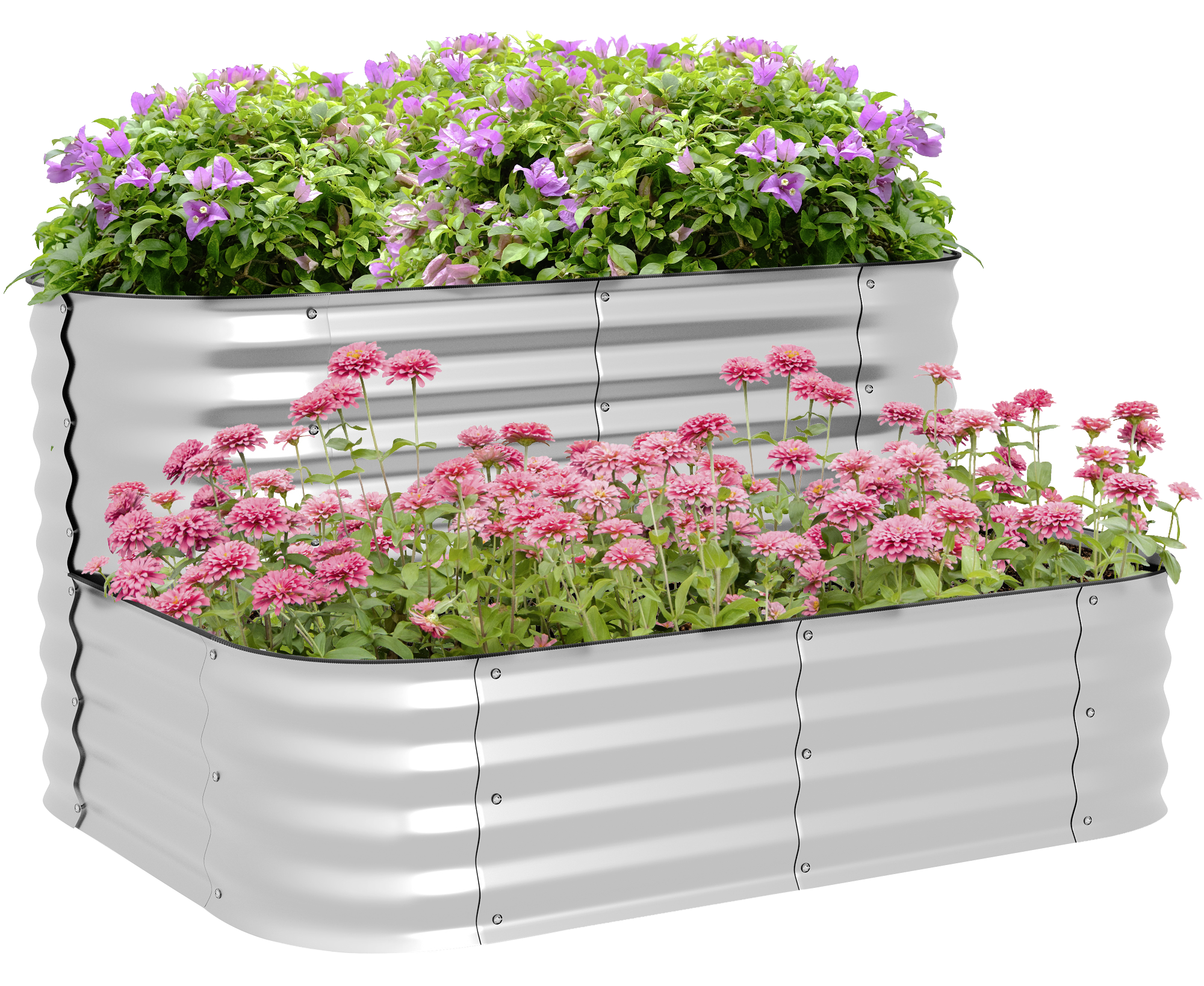 Outsunny Hochbeet silber Metall B/H/L: ca. 90x30x120 cm