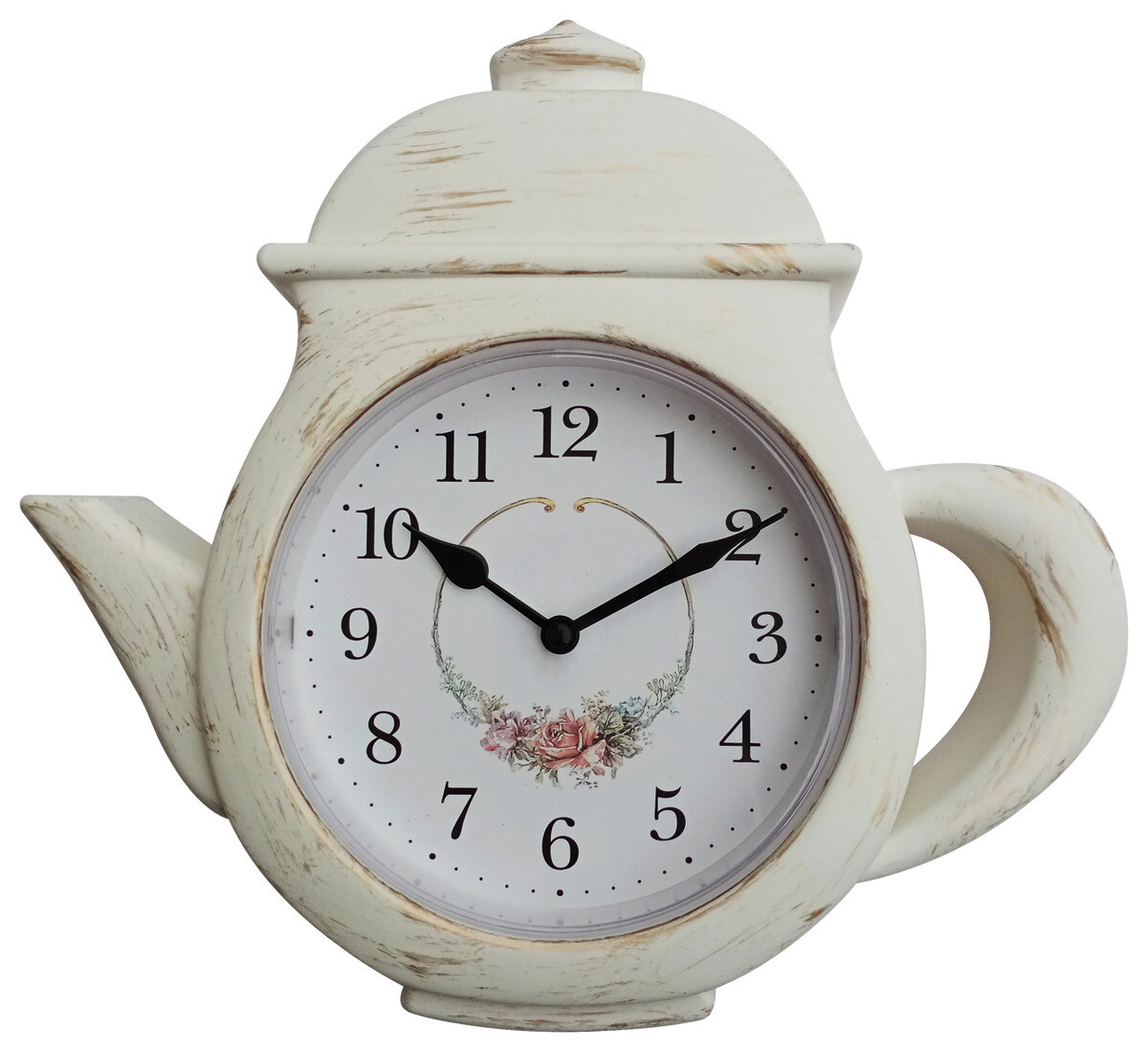 Mebus Wanduhr weiß B/H/L: ca. 3,5x25,7x24,5 cm