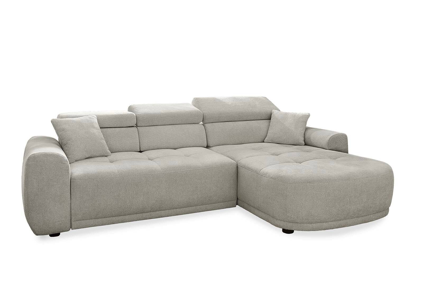 Ecksofa hellgrau Microfaser B/T: ca. 280x186 cm