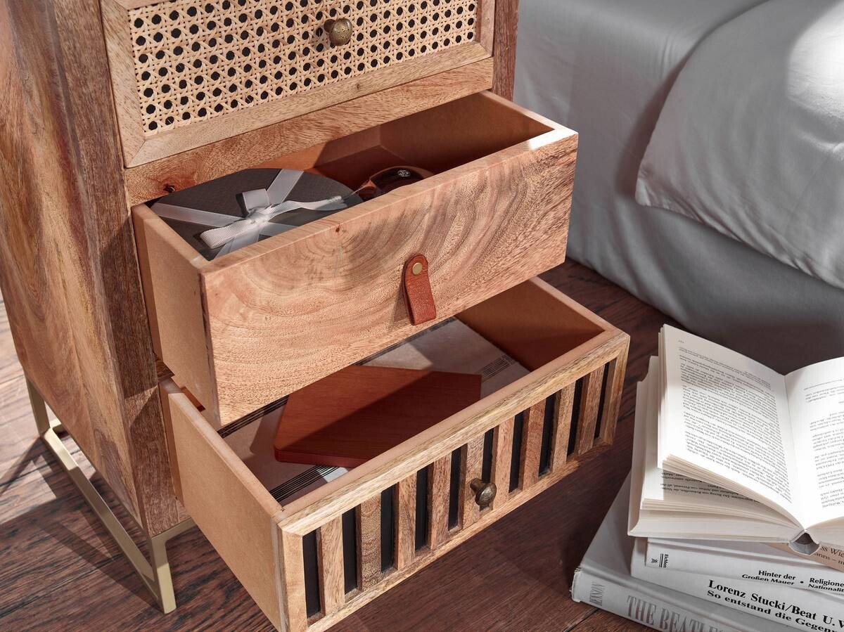 Nachtkonsole braun B/H/T: ca. 40x60x30 cm