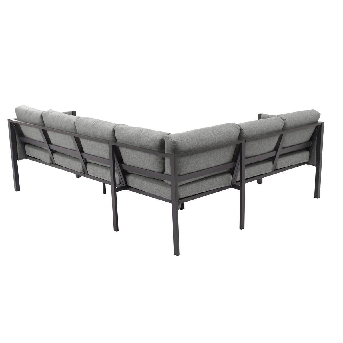 POCOline Gartensitzgruppe Alicante grau Alu