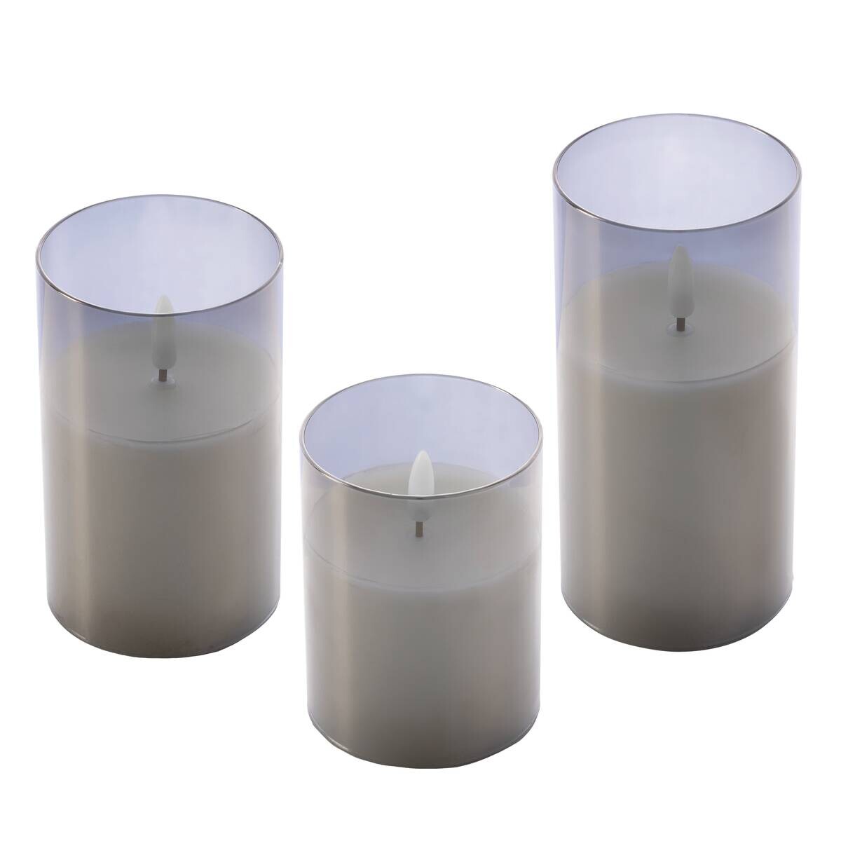 LED-Kerzen 3er Set warmweiß