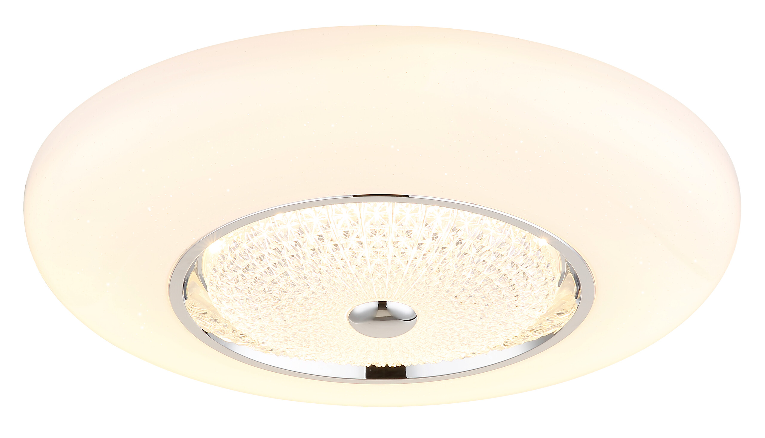 GLOBO Deckenleuchte weiß Opal klar Metall Acryl Kunststoff H/D: ca. 12x59 cm 1 Brennstellen