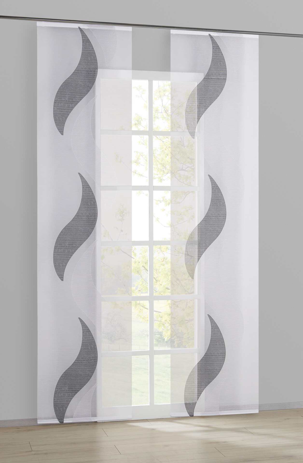 POCOline Schiebevorhang Flavio weiß B/L: ca. 60x245 cm