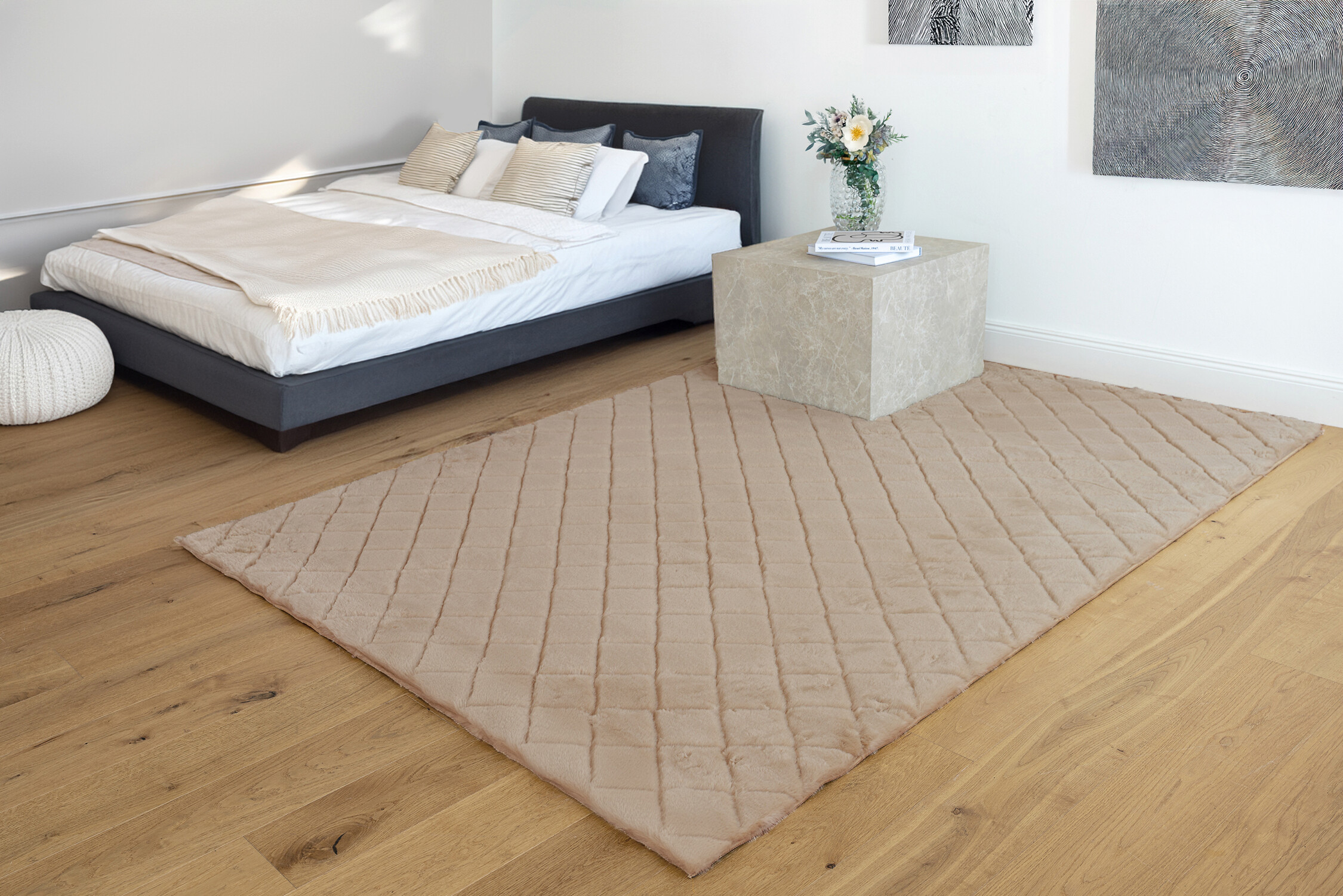 Padiro Hochflorteppich Imala 125 beige B/H/L: ca. 120x3x160 cm