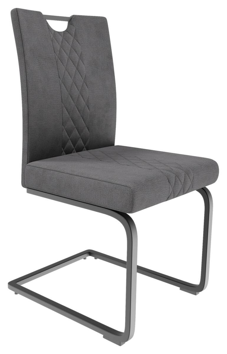 Schwingstuhl Alabama dunkelgrau Microfaser B/H/T: ca. 50x94x60 cm