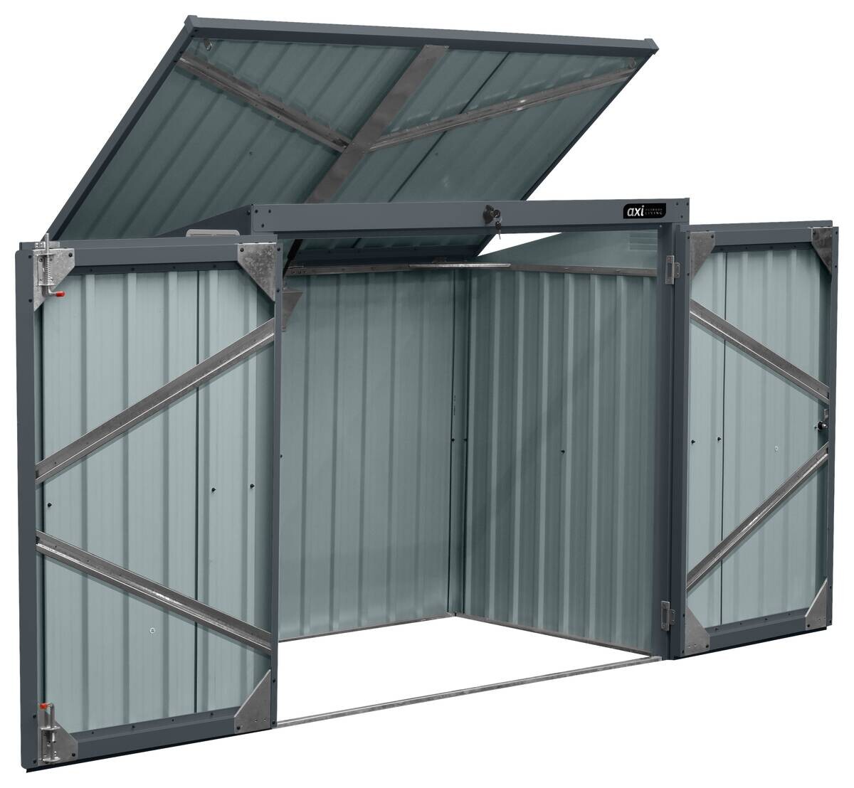 AXI Outdoor Living Mülltonnenbox Oscar anthrazit B/H/L: ca. 158x134x101 cm