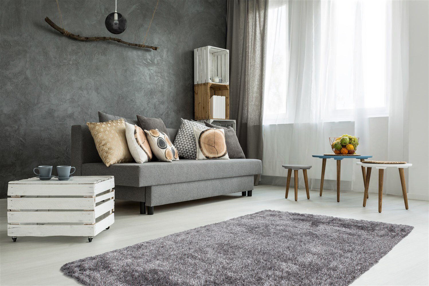 Kayoom Hochflorteppich Diamond 725 grau B/H/L: ca. 160x4x230 cm