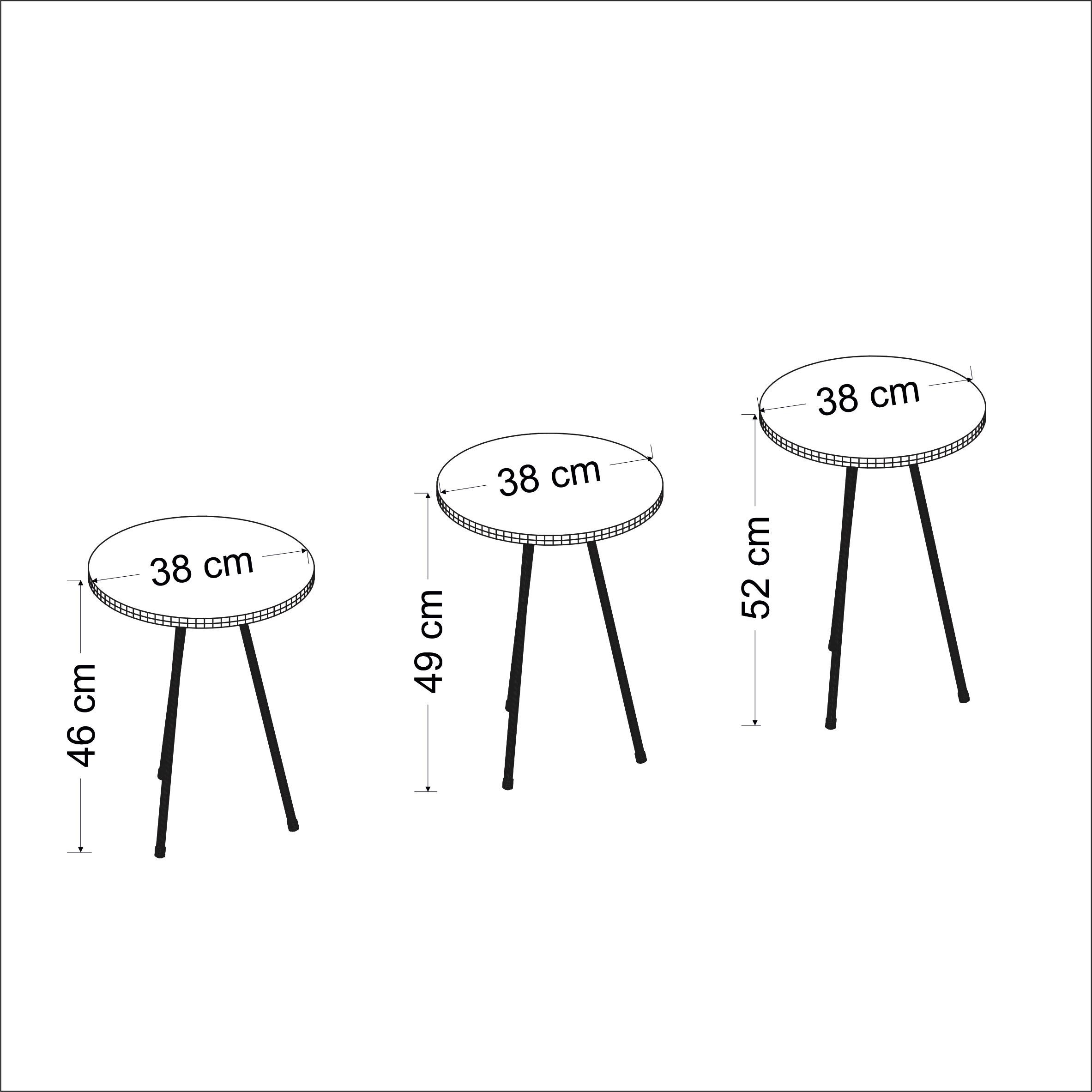 Beistelltisch 3er-Set. 21776160 schwarz Marmoroptik B/H/T: ca. 38x53,5x38 cm Beistelltisch 3er-Set. 21776160 schwarz Marmoroptik B/H/T: ca. 38x53,5x38 cm