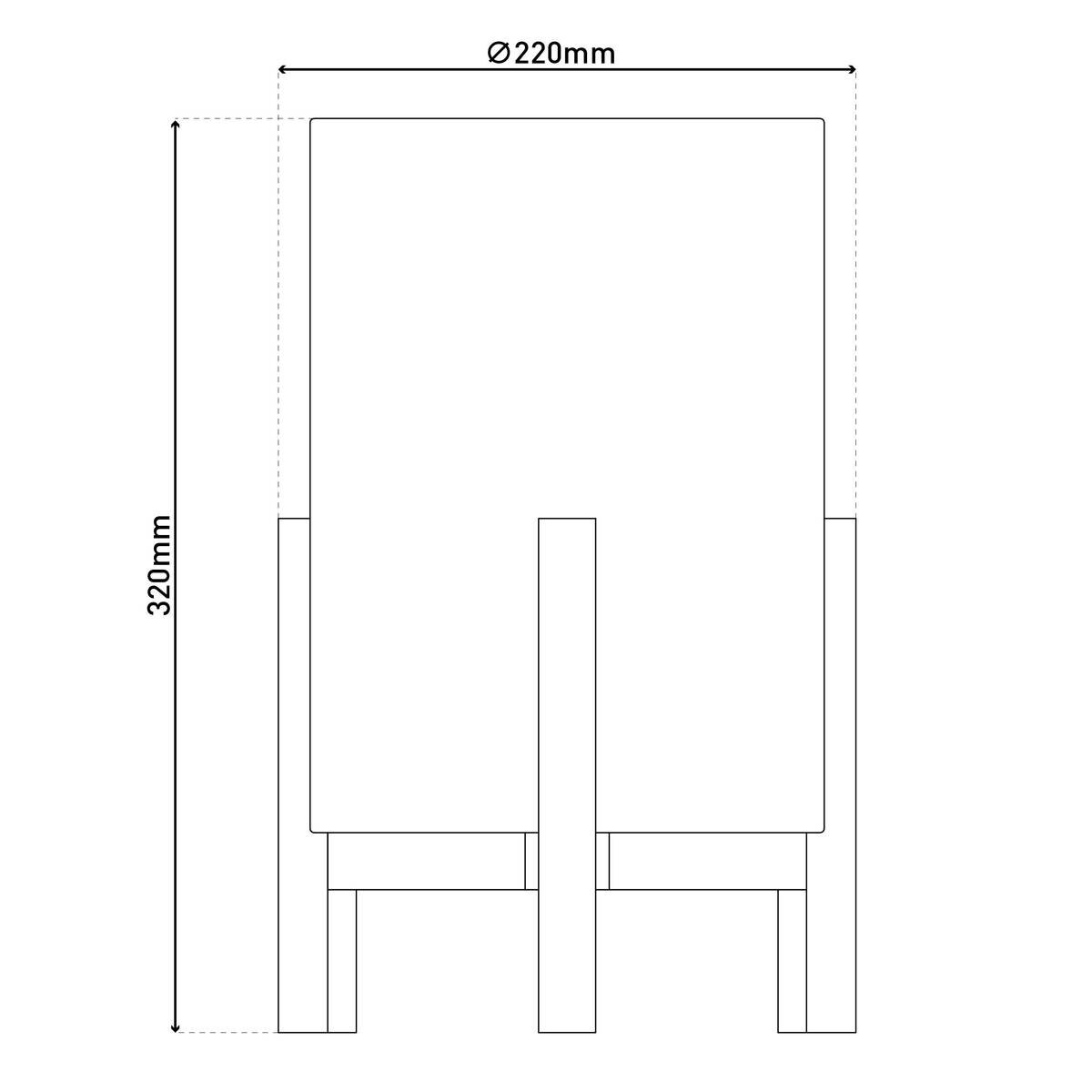 Näve Leuchten Tischleuchte 3193827 natur Textil B/H/T: ca. 22x32x22 cm E27 1 Brennstellen