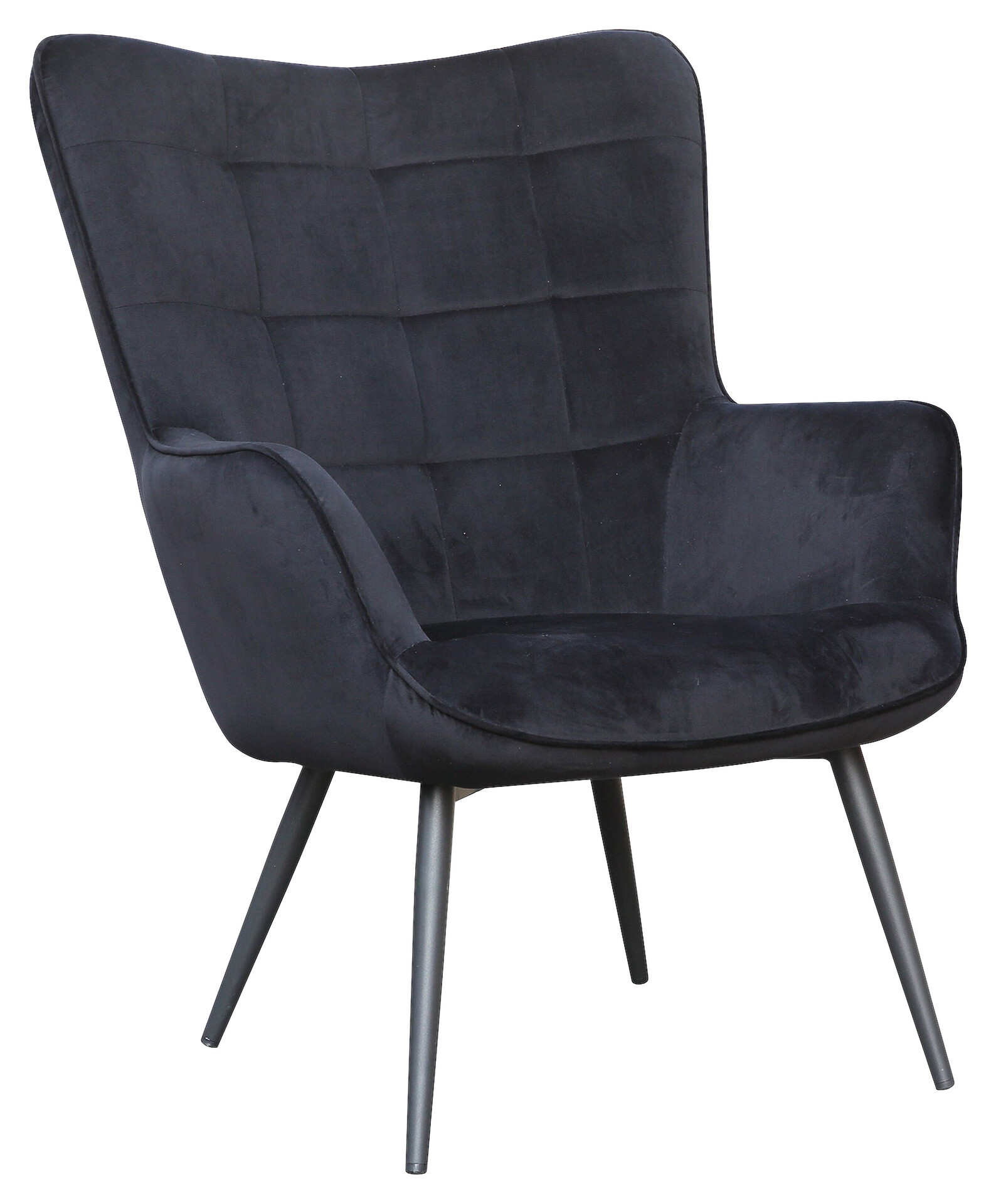 byLIVING Sessel UTA schwarz schwarz Stoff Metall B/H/T: ca. 72x97x80 cm