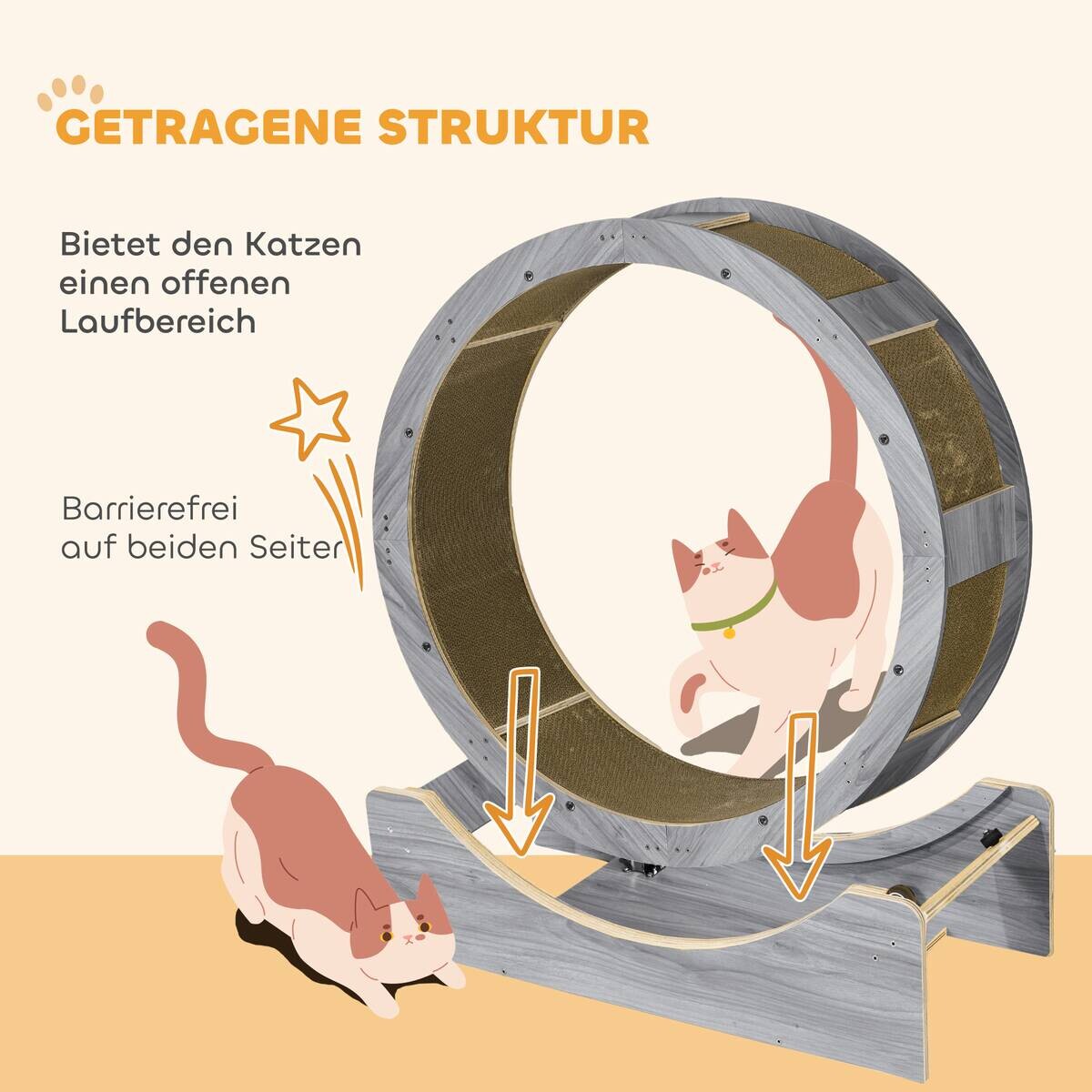 PawHut Katzenlaufrad
