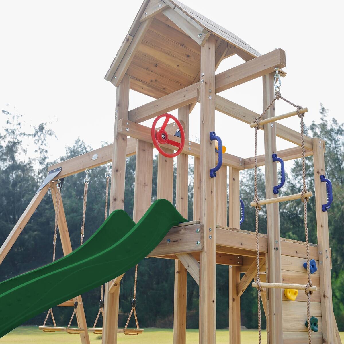 AXI Spielturm Moos grün B/H/L: ca. 342x267x375 cm