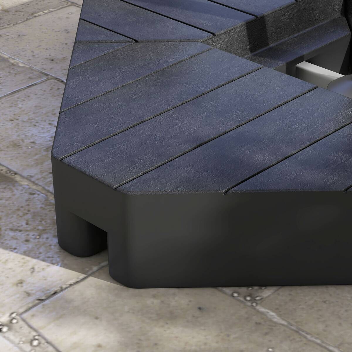 Outsunny Schirmgewichte schwarz Kunststoff B/H/L: ca. 80x13x80 cm