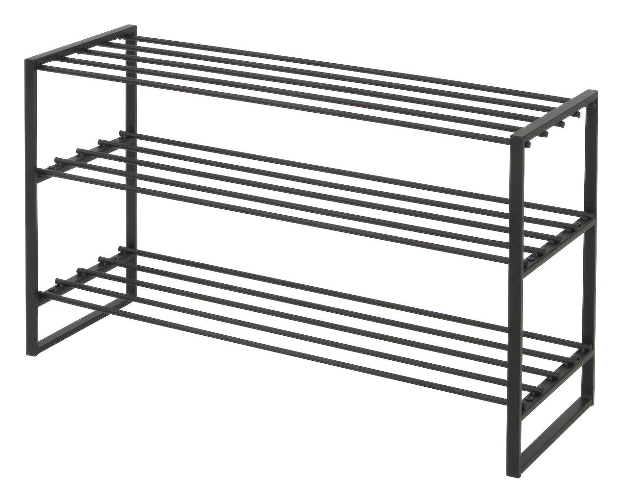 Schuhregal Stine schwarz Metall B/H/T: ca. 90x50x30 cm Schuhregal Stine schwarz Metall B/H/T: ca. 90x50x30 cm