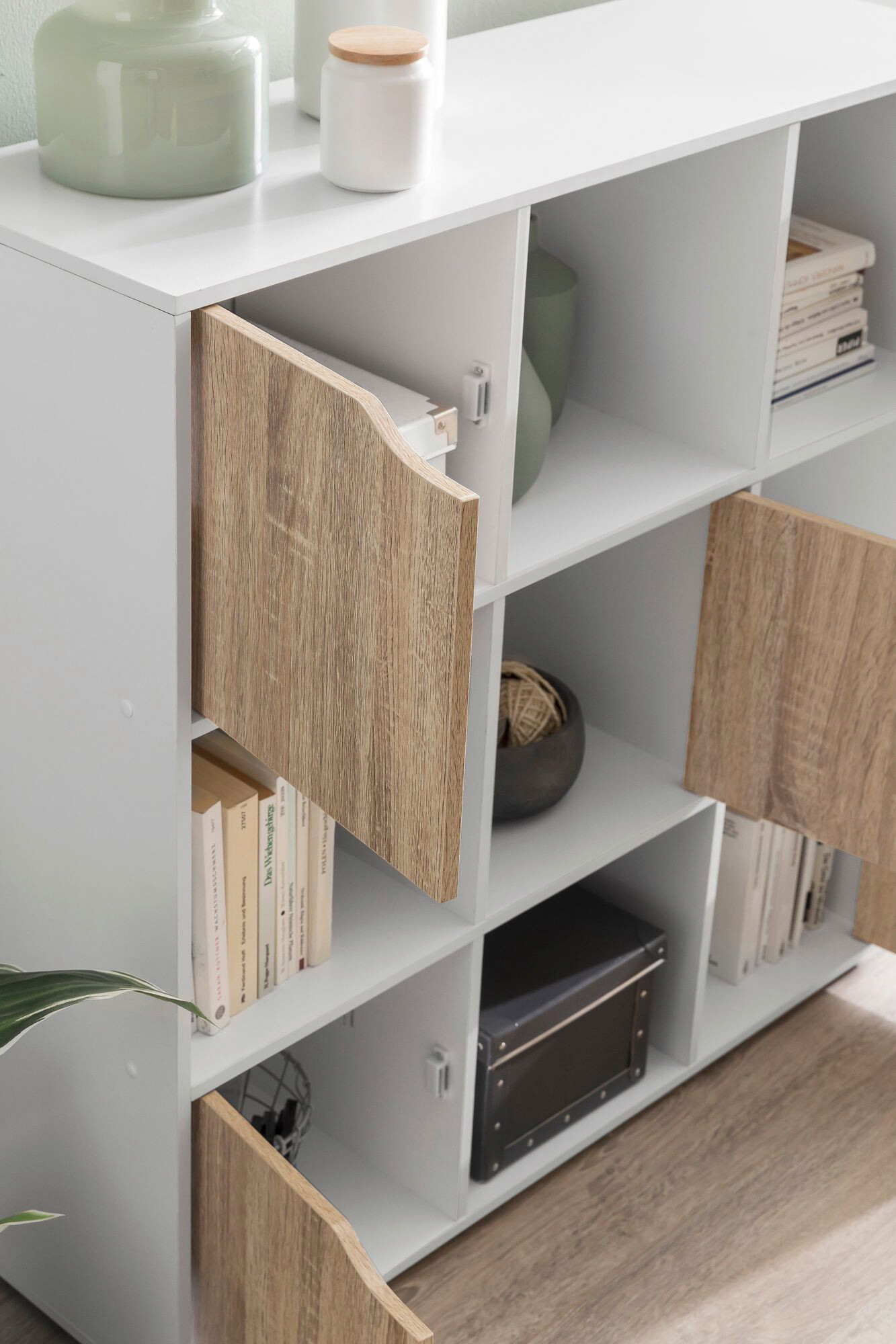 Sideboard weiß Eiche Sonoma Nachbildung B/H/T: ca. 89x91x29 cm