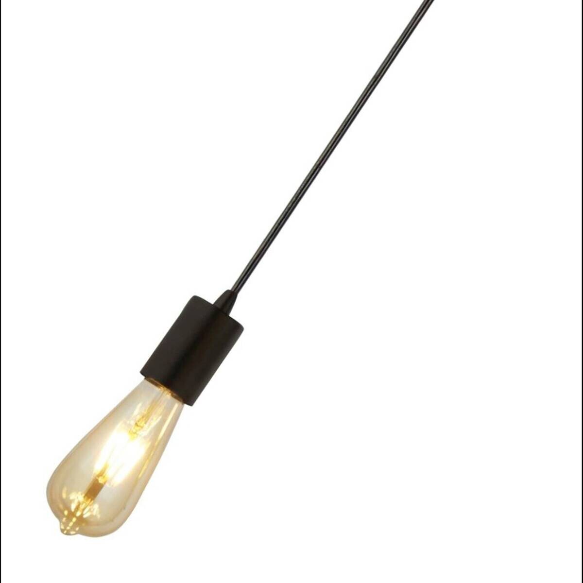 Searchlight Pendelleuchte Squiggle schwarz Stahl B/H/L/D: ca. 10x150x10x10 cm E27 1 Brennstellen