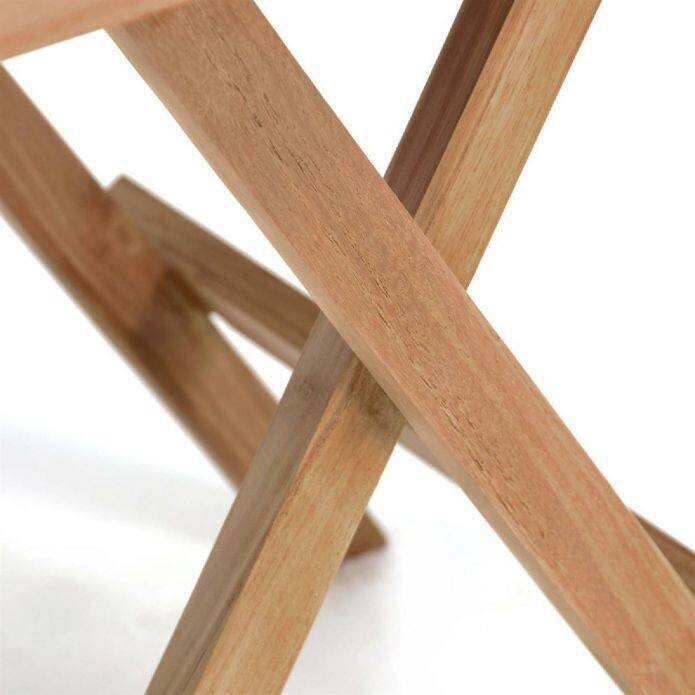 VCM Balkontisch braun Teakholz B/H/T: ca. 50x58x7 cm