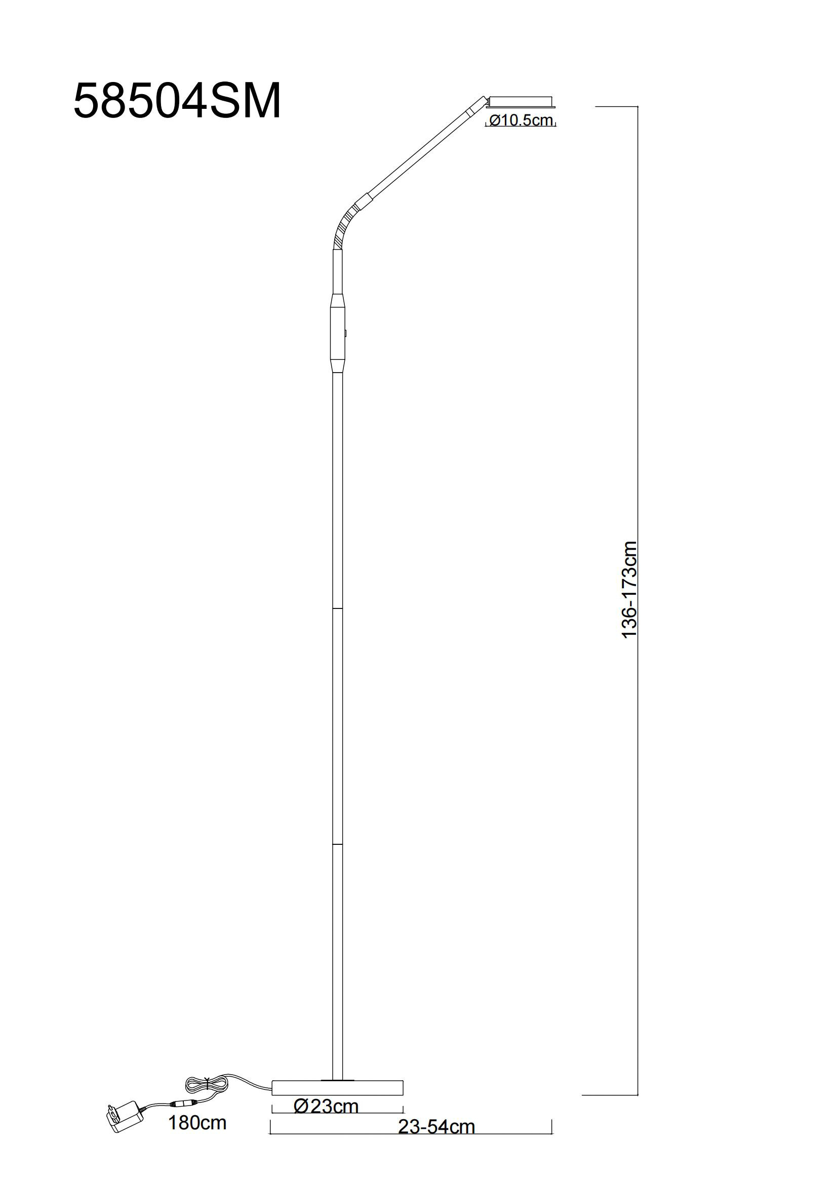 GLOBO Stehleuchte messing Metall B/H/L: ca. 20x173x52 cm 1 Brennstellen