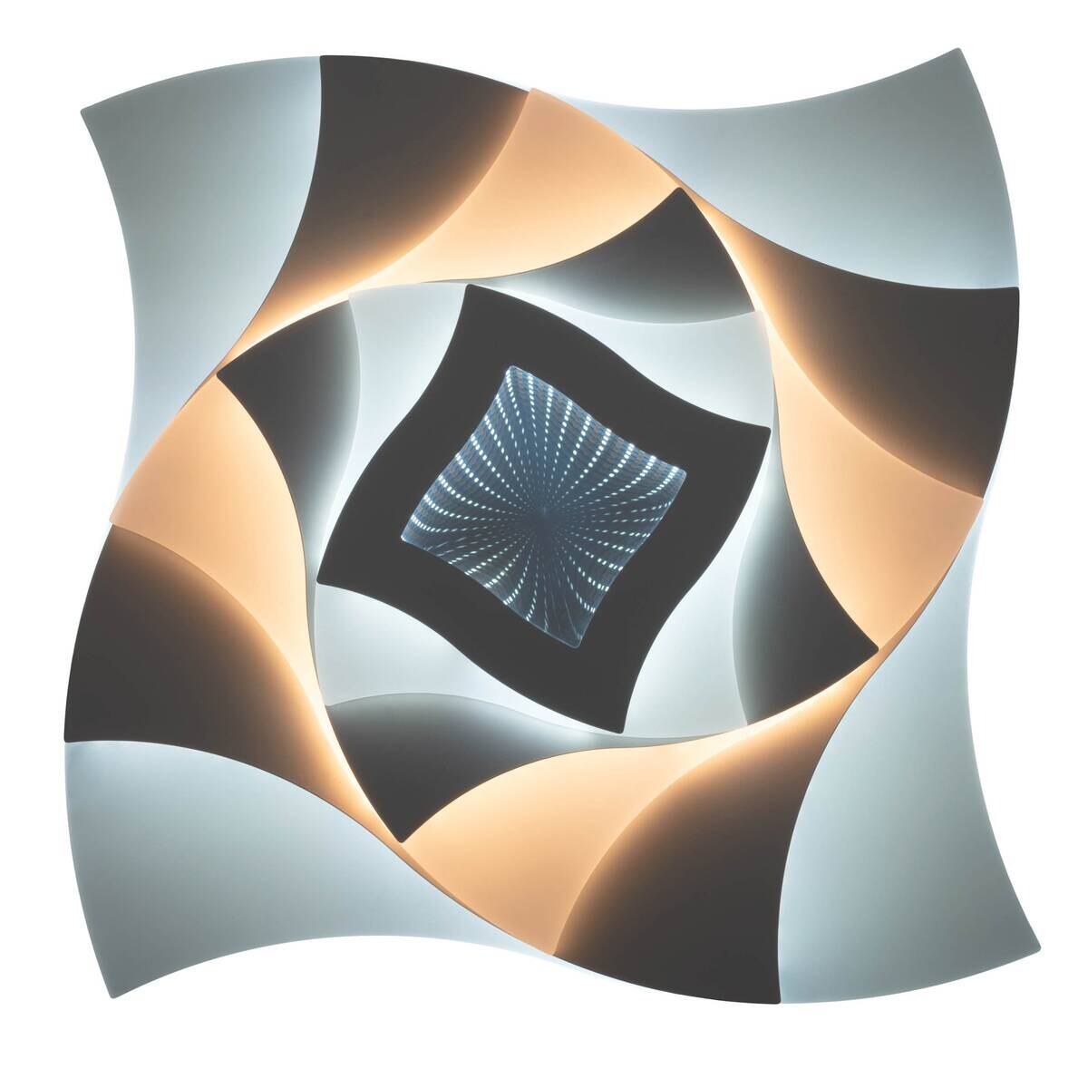 Näve Leuchten Deckenleuchte 1408477 Metall Kunststoff B/H/T: ca. 48x6x48 cm null 5 Brennstellen