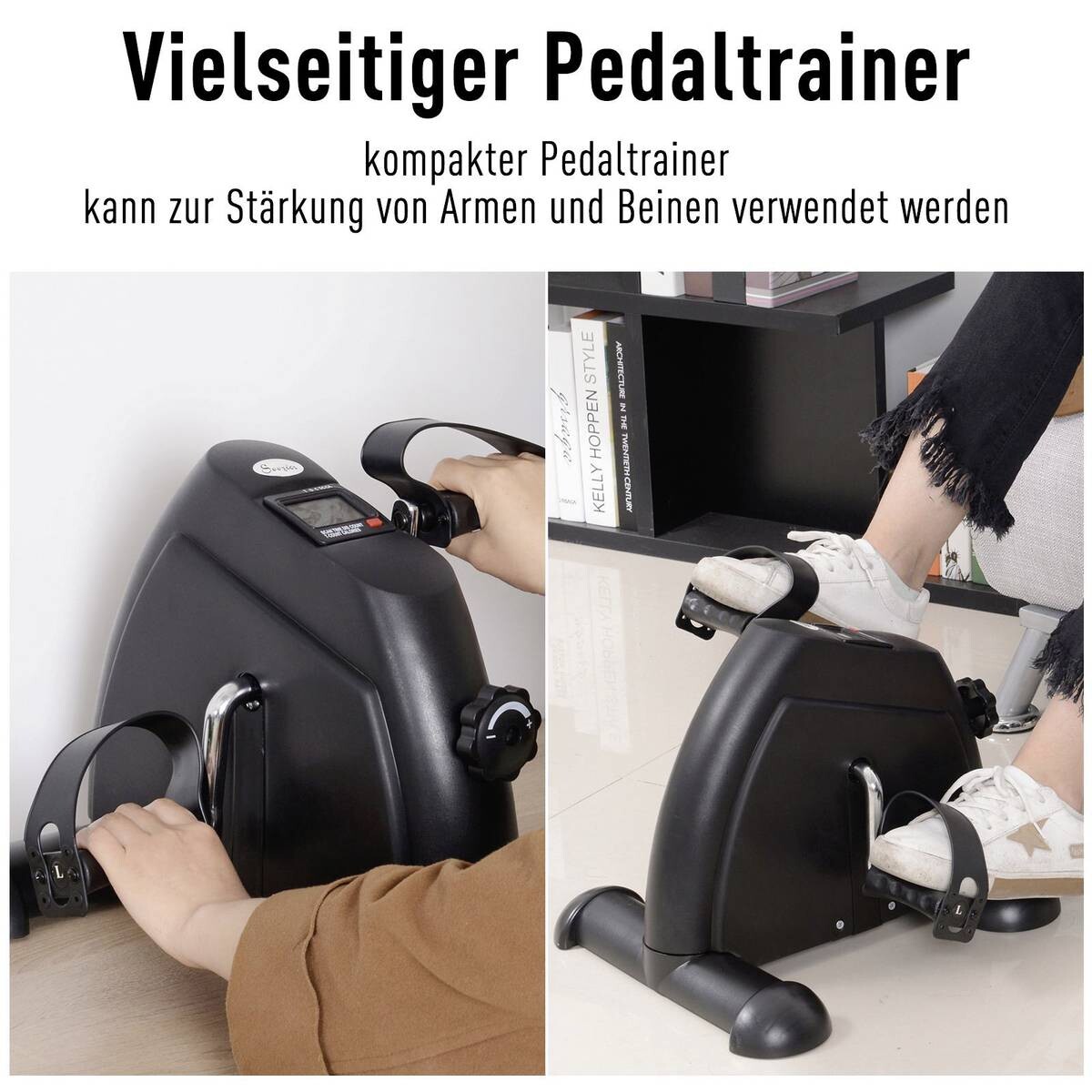 HOMCOM Pedaltrainer schwarz Metall B/H/T: ca. 39x31x40 cm