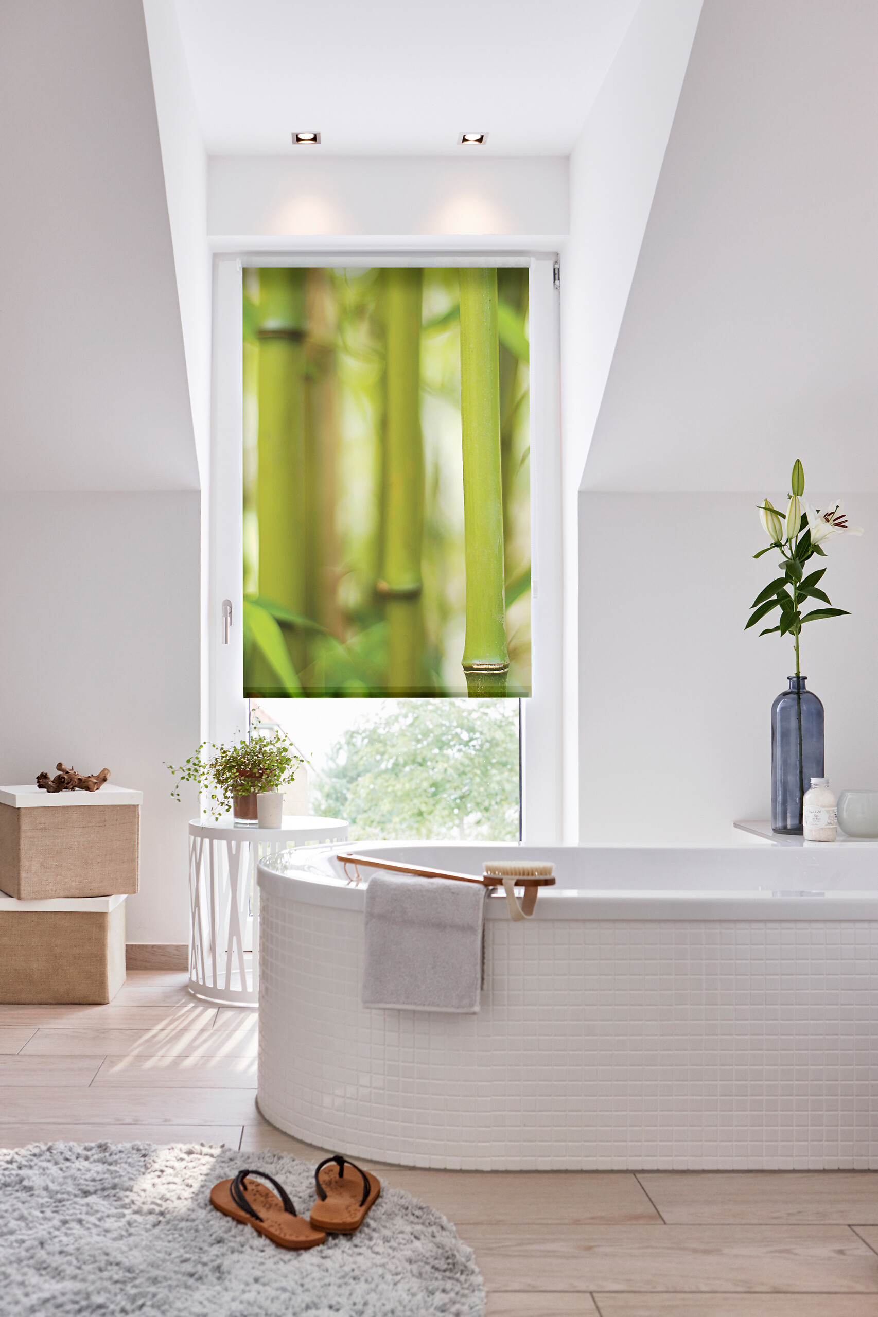 LICHTBLICK Rollo Bambus grün B/L: ca. 60x150 cm