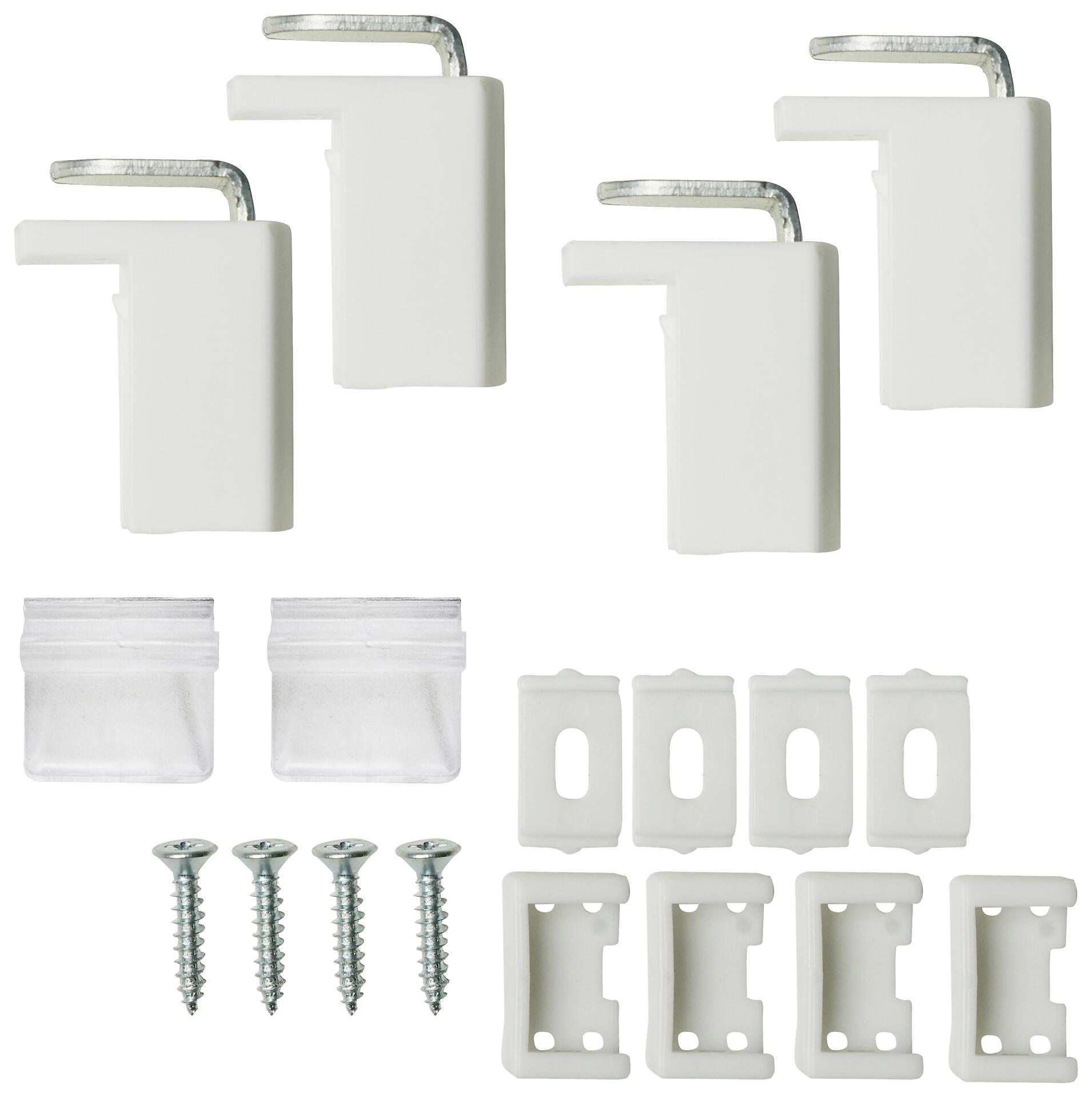 Hochwertiges Klemmplissee weiß B/L: ca. 95x130 cm