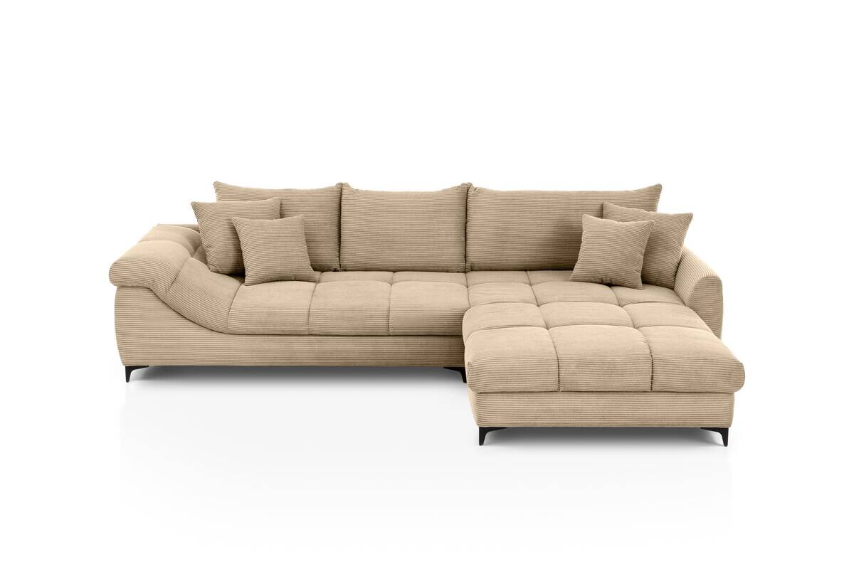 Ecksofa taupe Microfaser B/H/T: ca. 332x96x227 cm