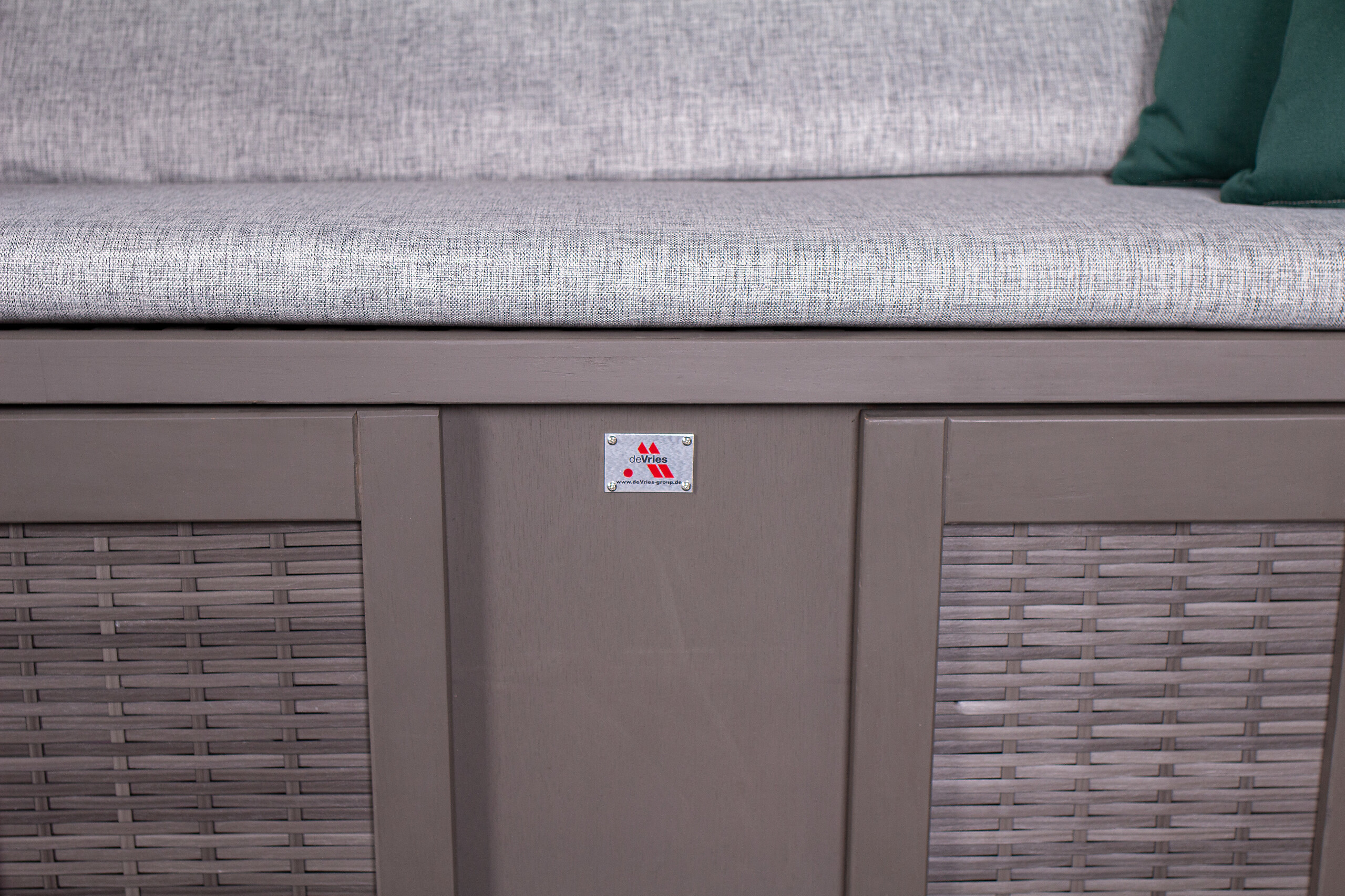 deVries Strandkorb PURE Wave XL grey Des. 484 grau Kunststoff B/H/T: ca. 140x160x80 cm