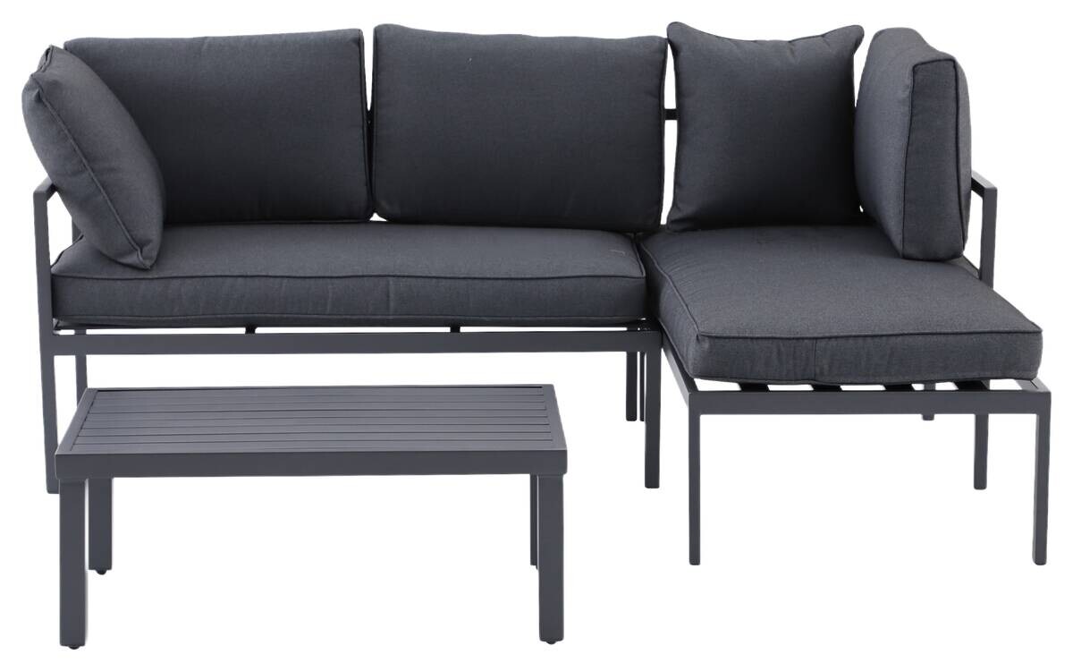 POCOline Loungeset Nizza dunkelgrau Stahlrohr