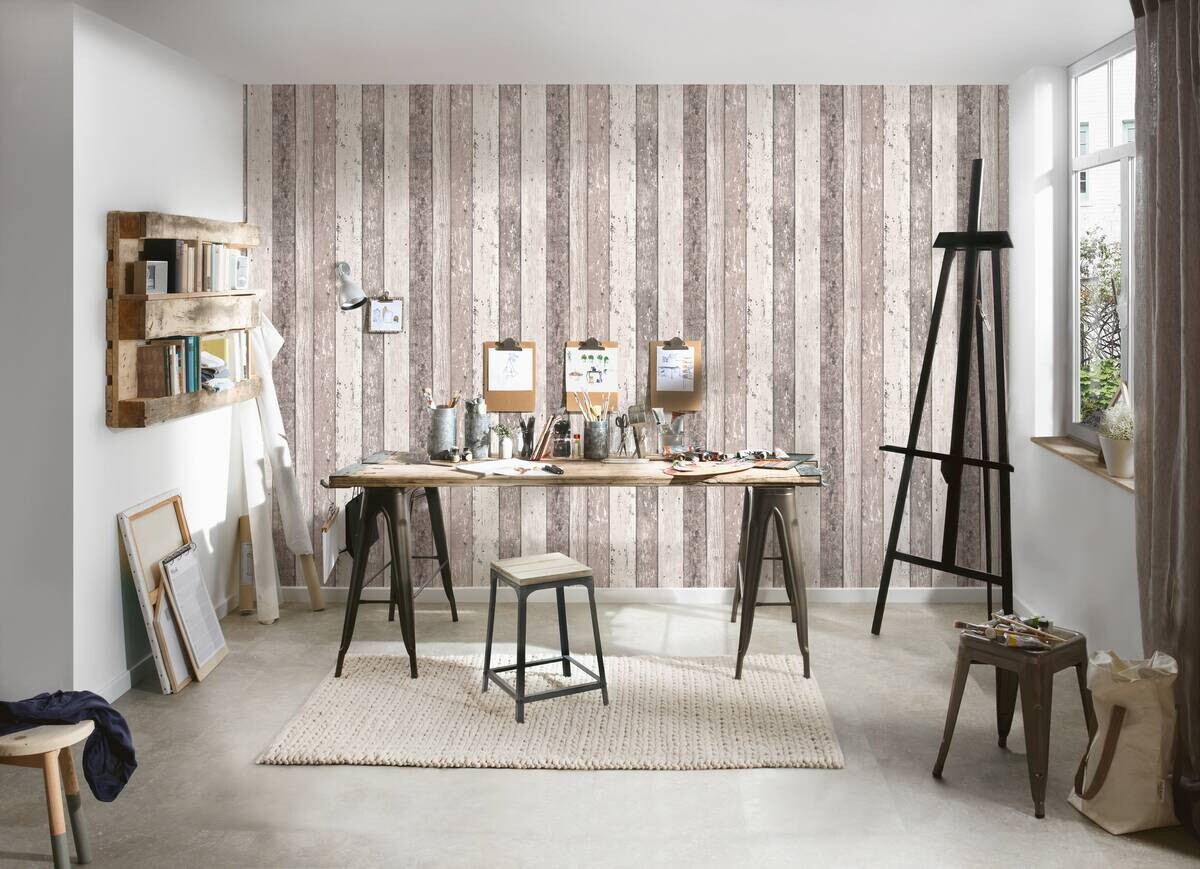 A.S.Creation Vliestapete Best of Wood`n Stone 2nd Edition Holzoptik braun B/L: ca. 53x1005 cm