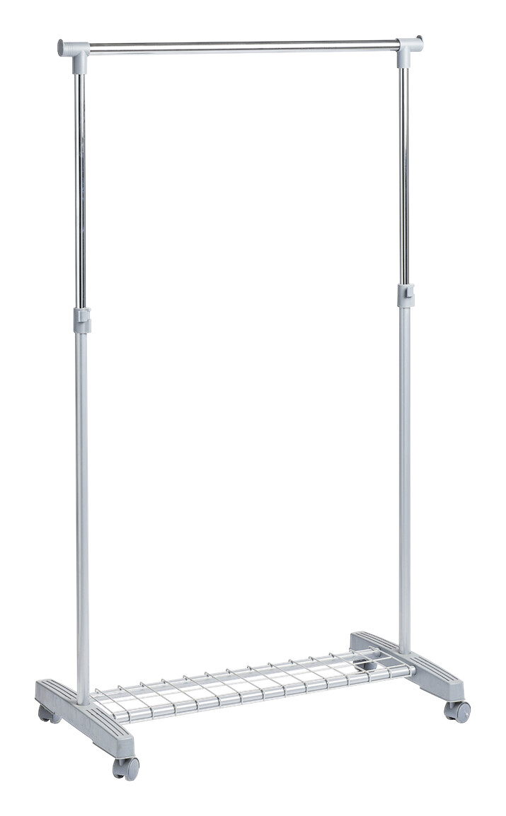 Zeller Rollkleiderständer Silbergrau Kunststoff B/H/L: ca. 43x170x83 cm Zeller Rollkleiderständer Silbergrau Kunststoff B/H/L: ca. 43x170x83 cm