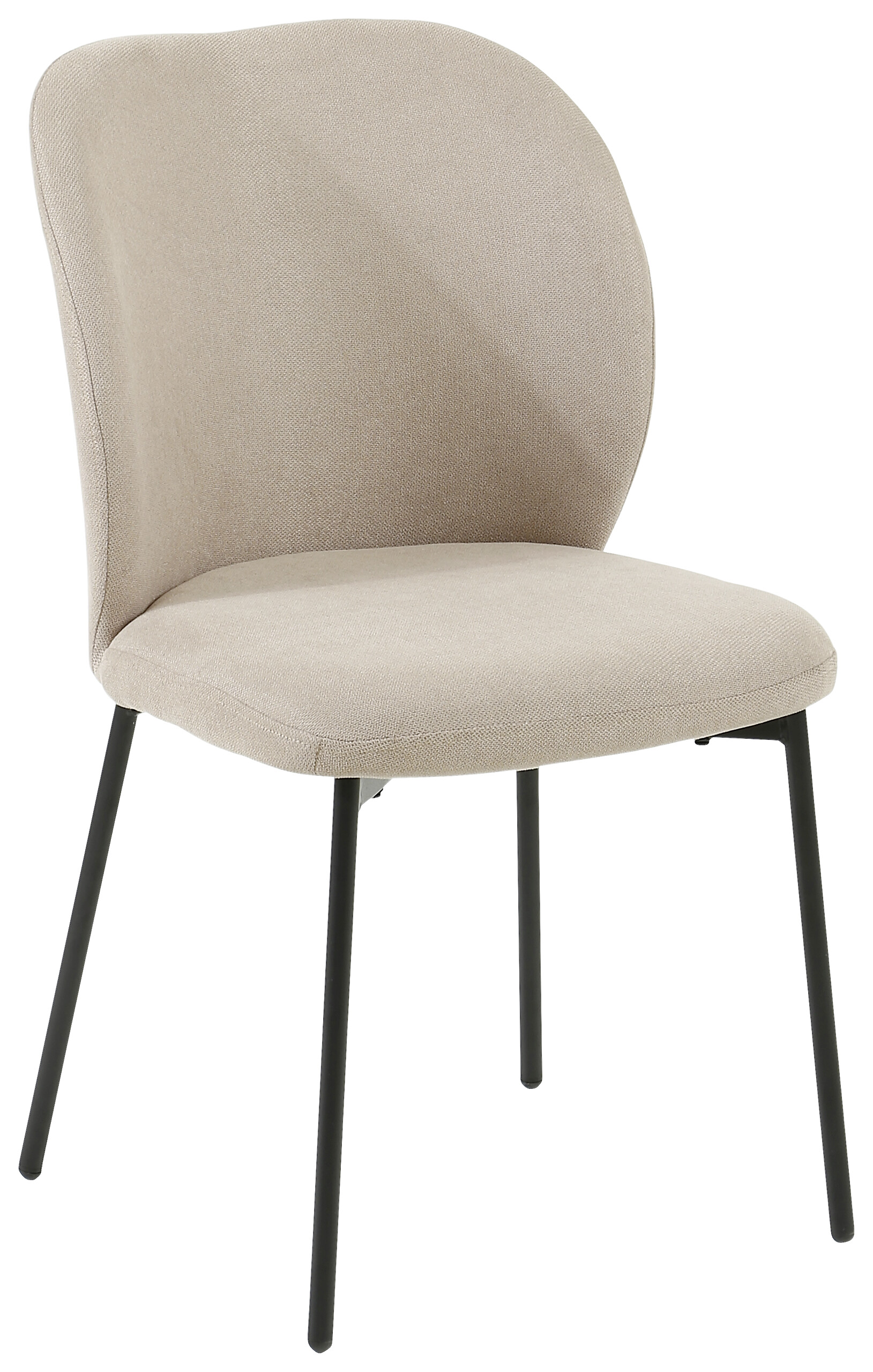 Stuhl Medina beige Webstoff B/H/T: ca. 46x85x48 cm