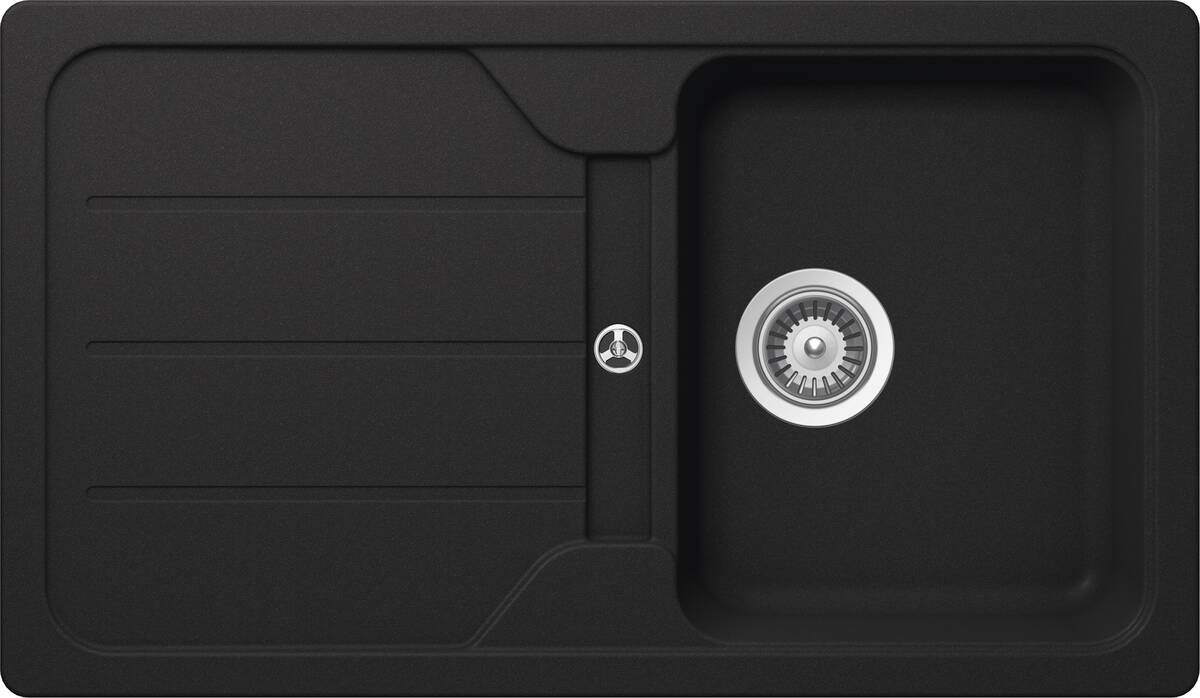 SCHOCK Einbauspüle Formhaus Onyxgrau Cristalite B/H/T: ca. 86x29,8x50 cm