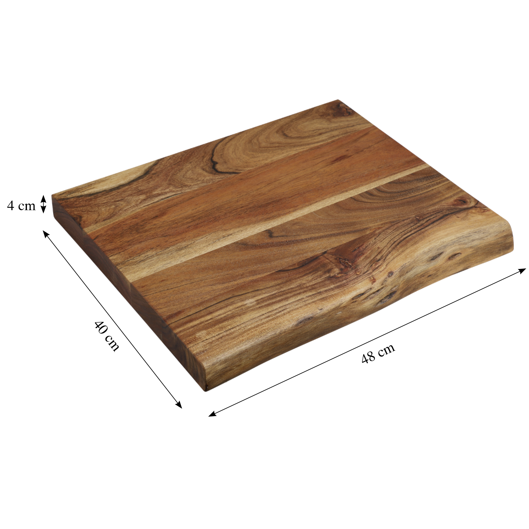 Kesper Tranchierbrett natur Akazie B/H/L: ca. 40x4x48 cm