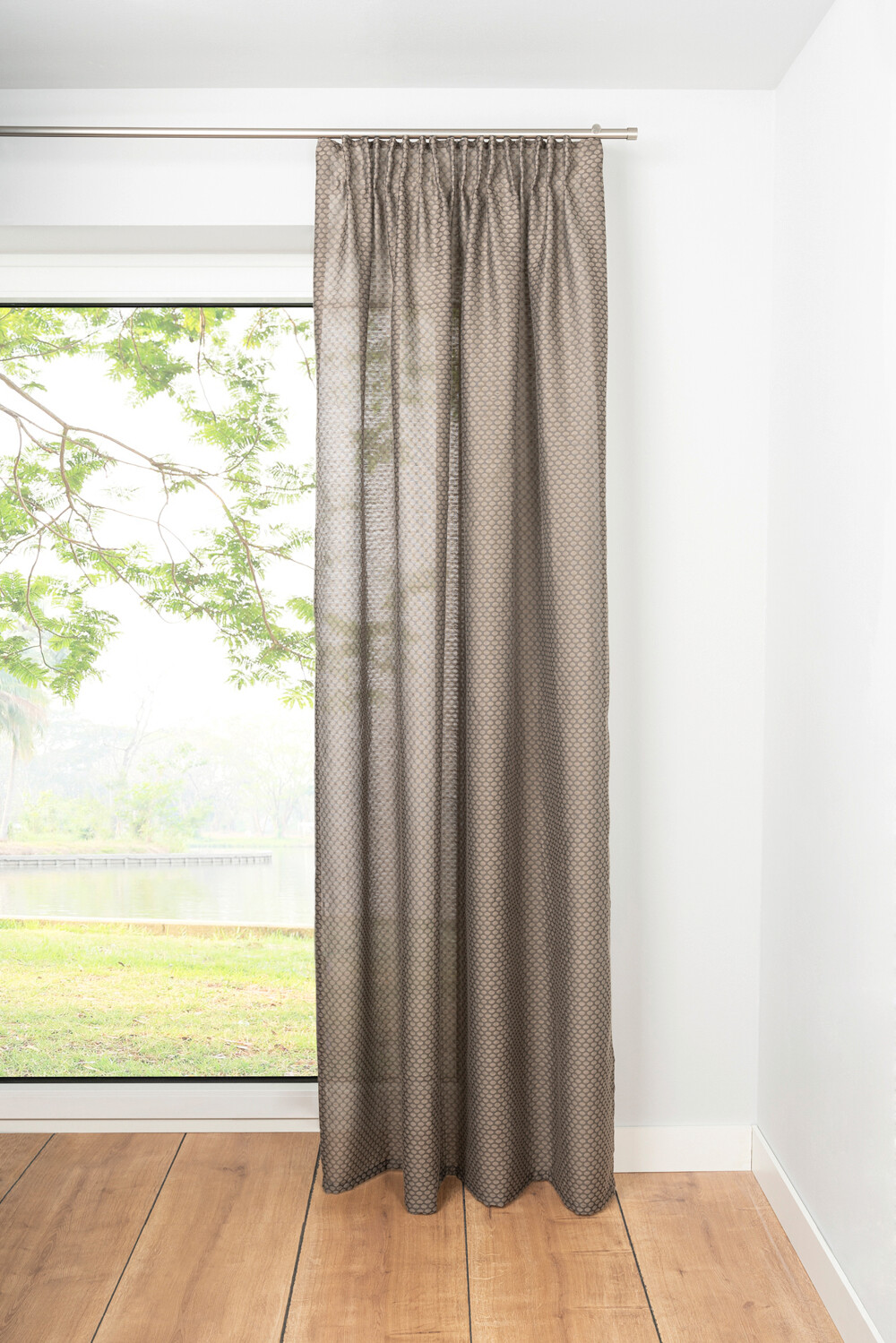 Kombivorhang 2er Pack Dot taupe B/L: ca. 135x245 cm