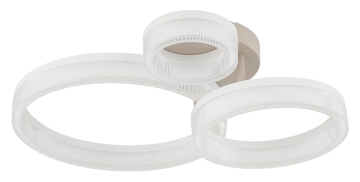 GLOBO Deckenleuchte weiß sand Metall B/H/L: ca. 51x12,5x40,5 cm