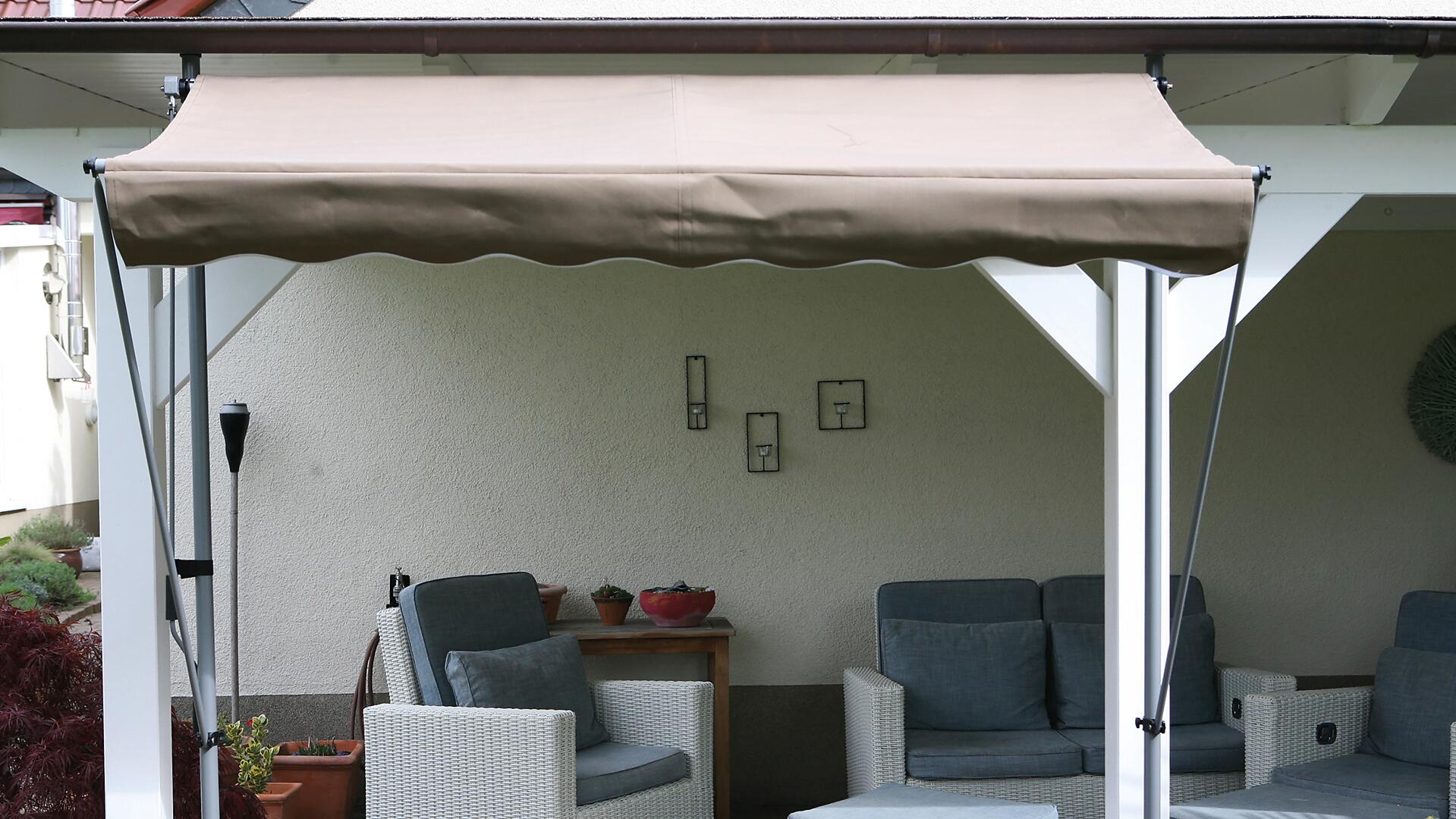 Grasekamp Klemm-Markise Ontario taupe B/L: ca. 205x130 cm