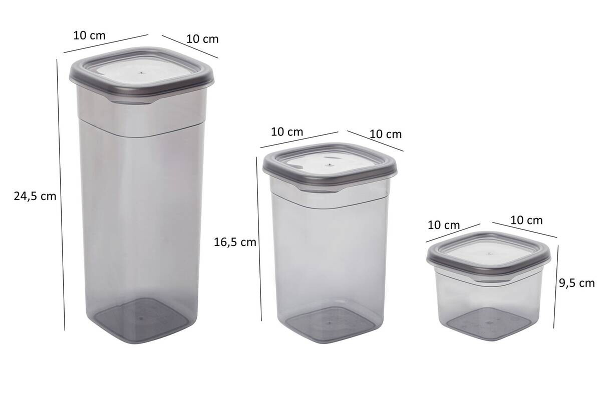 HermiaConcept Vorratsdosenset 24tlg. anthrazit