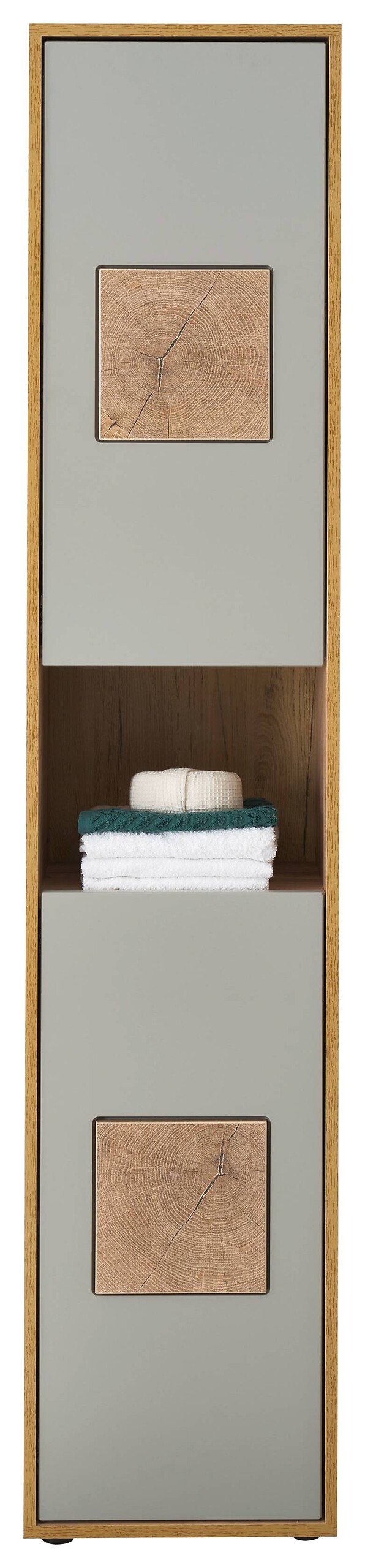 Hochschrank Greece Wildeiche Nachbildung grau B/H/T: ca. 40x190x30 cm