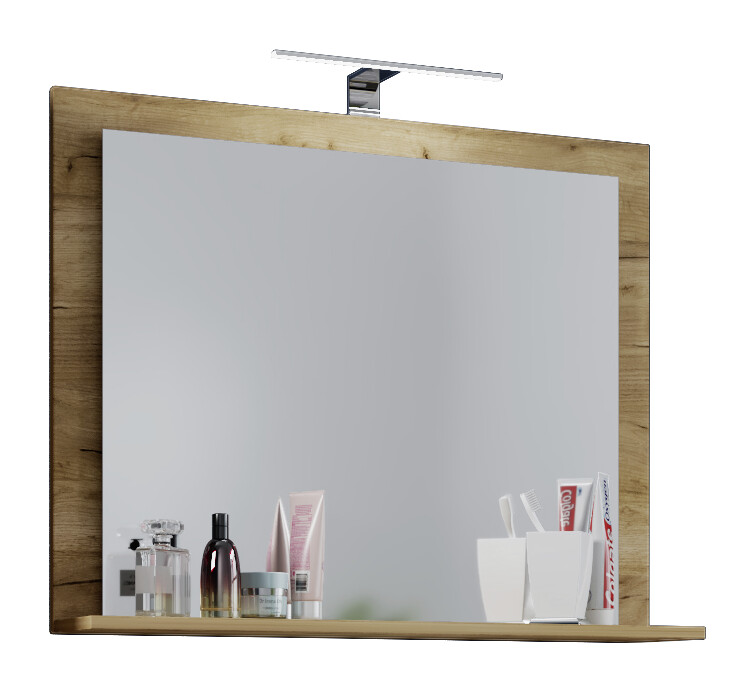 VCM Möbel Wandspiegel Lendas Eiche Honig B/H/T: ca. 80x65x17 cm