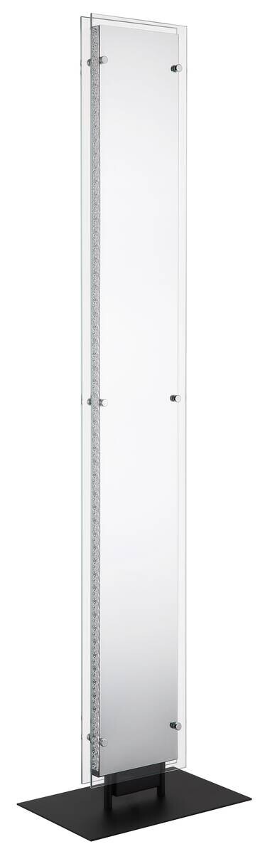 GLOBO Stehleuchte schwarz klar Kunststoff Aluminium Glas B/H/L: ca. 20x117x30 cm 1 Brennstellen