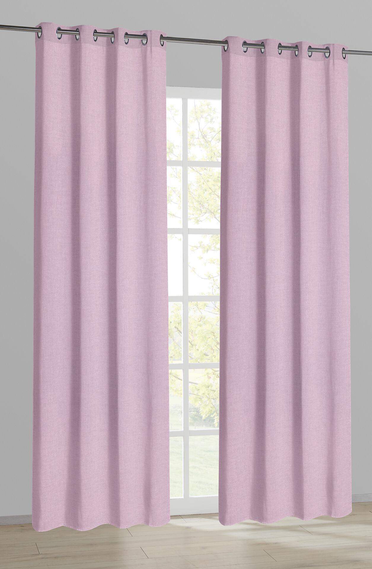POCOline Ösenvorhang Cleo rosa B/L: ca. 140x240 cm