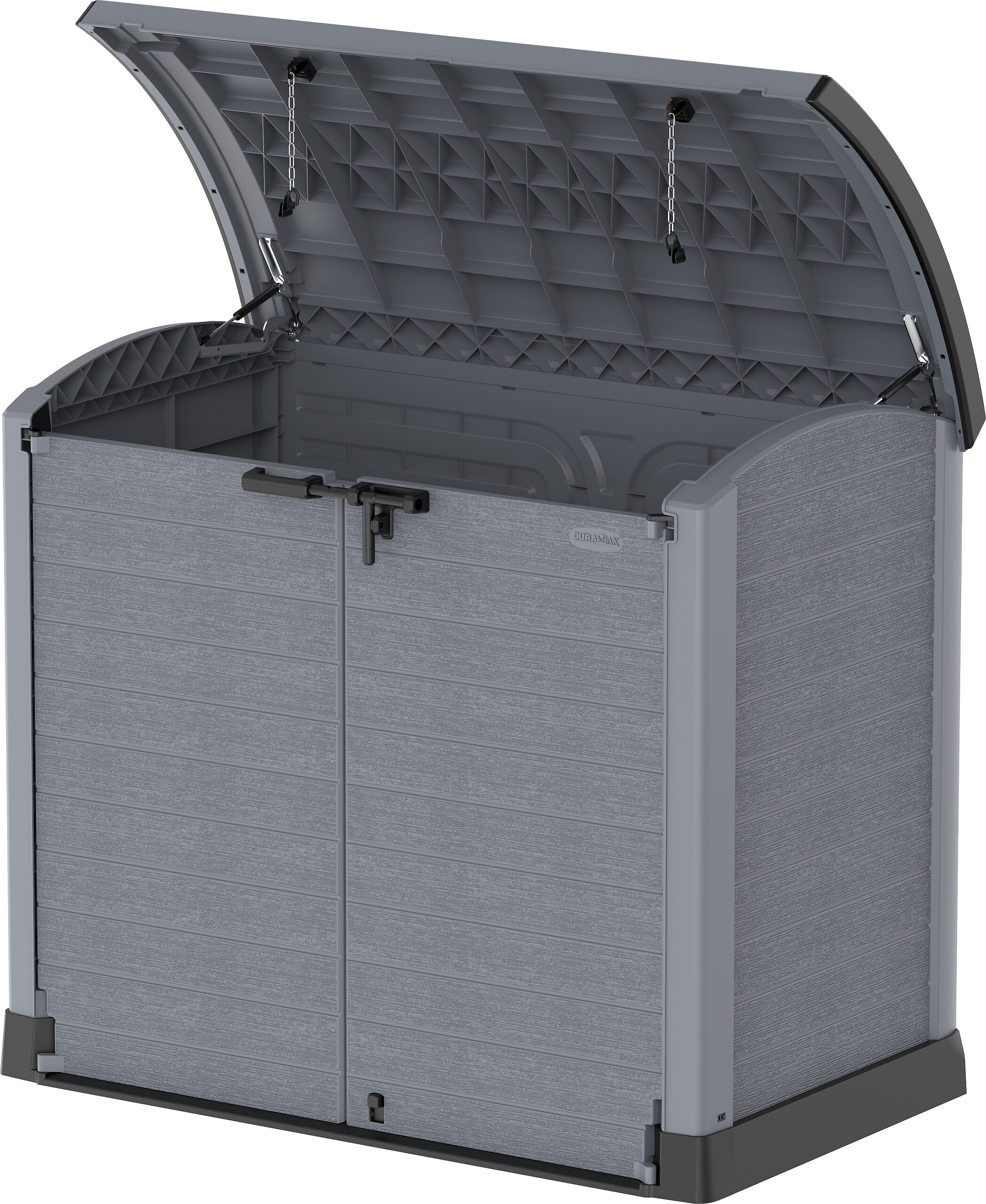 VCM Mülltonnenbox 2er StoreAway grau Kunststoff B/H/L: ca. 145x125x83 cm