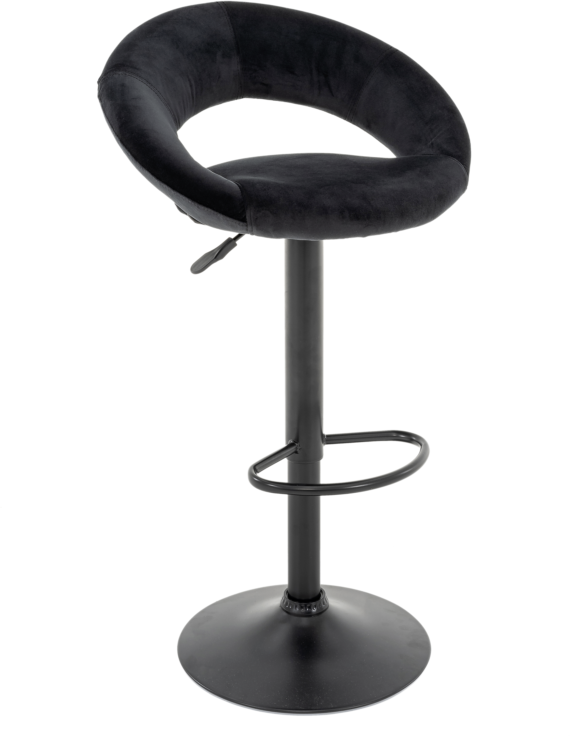 Barhocker FM-120-1 schwarz Samt B/H/T: ca. 56x103x50 cm